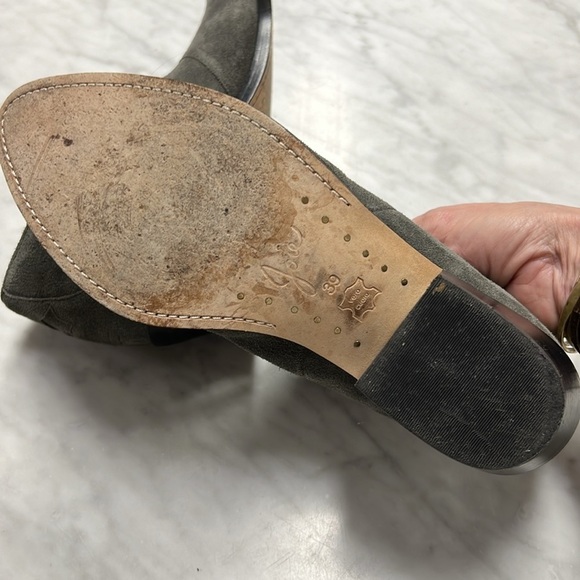 Joie Gray Suede Western Ankle Boot Size 39 - Picture 5 of 9